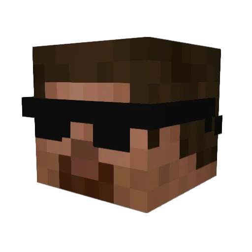 dbjio Minecraft avatar head, 3D render