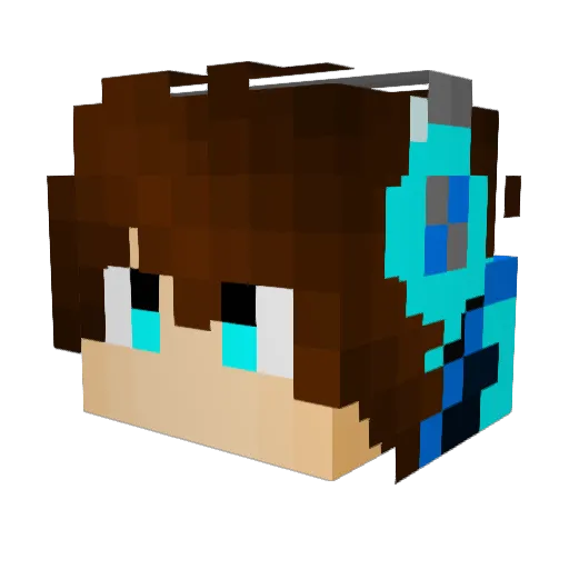 dbkdbk Minecraft avatar head, 3D render