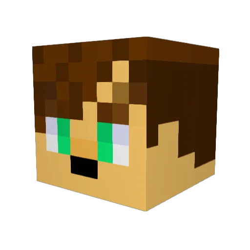 dblsin Minecraft avatar head, 3D render