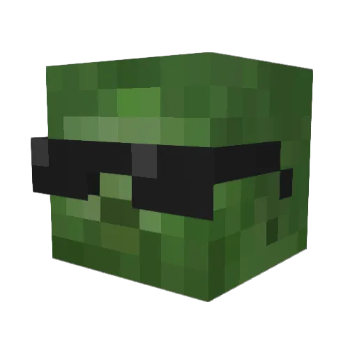 dblxer Minecraft avatar head, 3D render