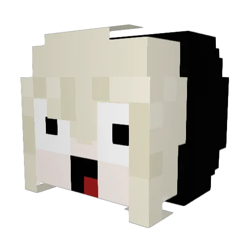 dbnd Minecraft avatar head, 3D render