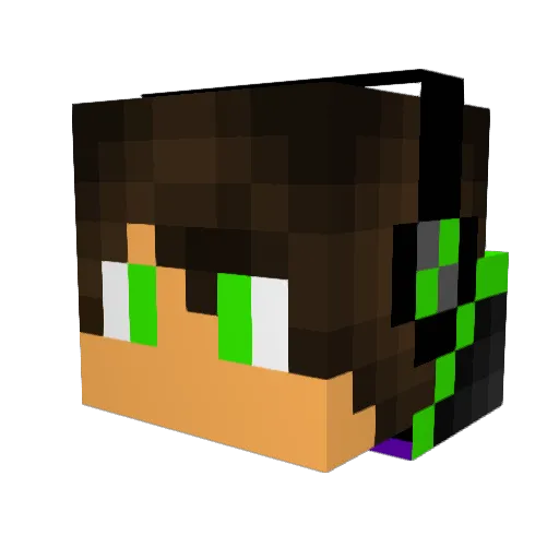 dboris Minecraft avatar head, 3D render