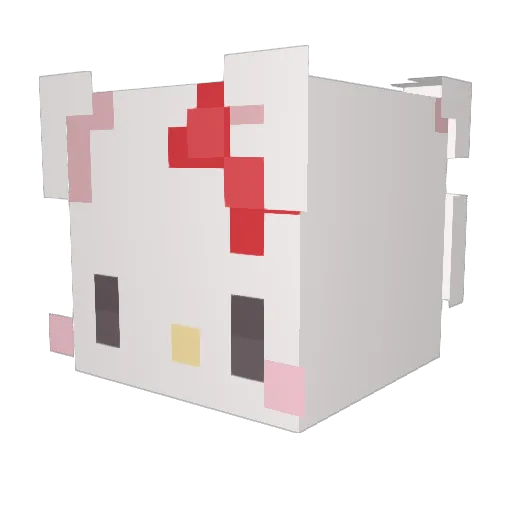 dbruddl Minecraft avatar head, 3D render