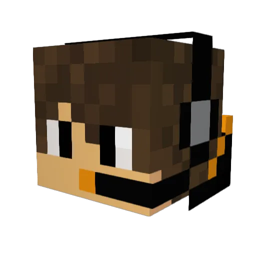 dbruunm Minecraft avatar head, 3D render