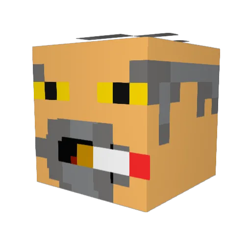 dbuy Minecraft avatar head, 3D render