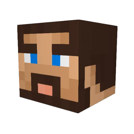 dbzao Minecraft avatar head, 3D render