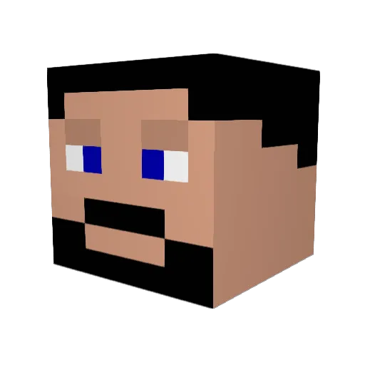 dbztrevor Minecraft avatar head, 3D render