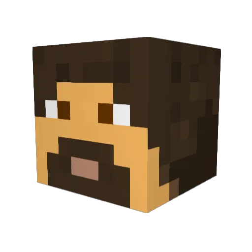 dc20 Minecraft avatar head, 3D render