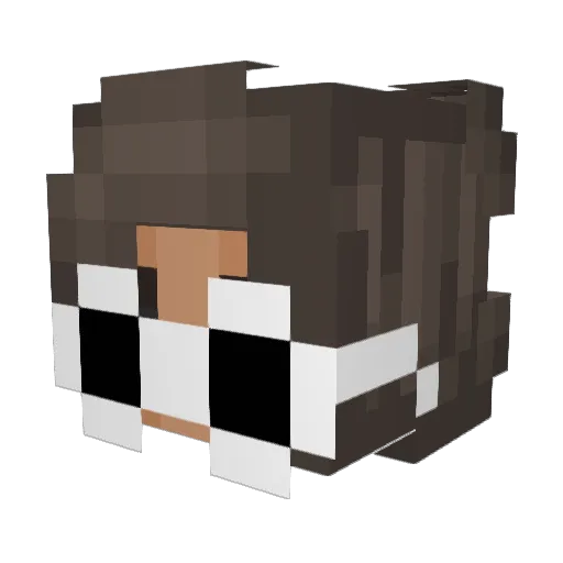 dc2356 Minecraft avatar head, 3D render