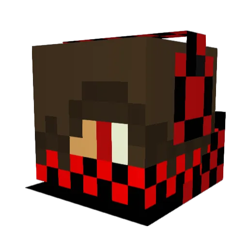 dcOwnz Minecraft avatar head, 3D render