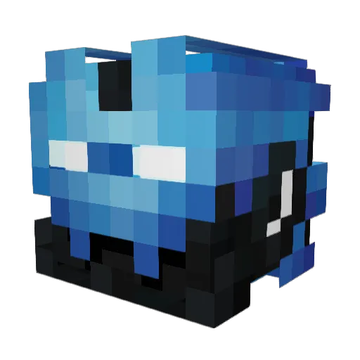 dc_dragon Minecraft avatar head, 3D render