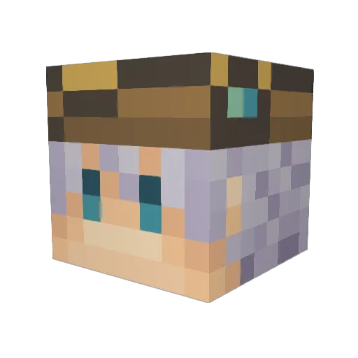 dcalfi Minecraft avatar head, 3D render