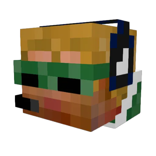 dcarp71 Minecraft avatar head, 3D render