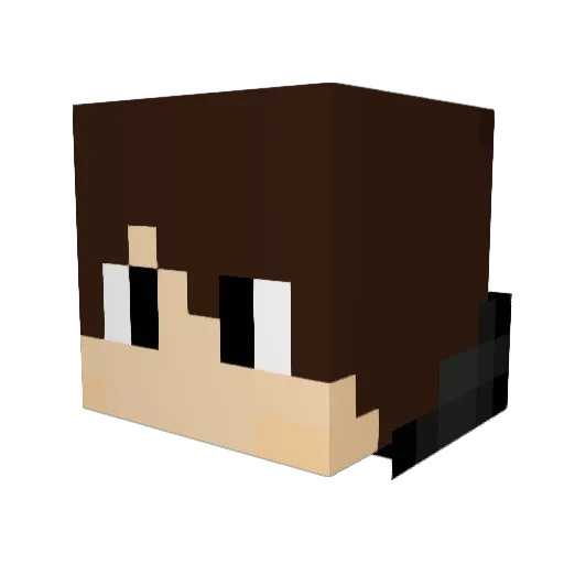 dcastgaming Minecraft avatar head, 3D render