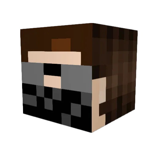 dcjulius Minecraft avatar head, 3D render