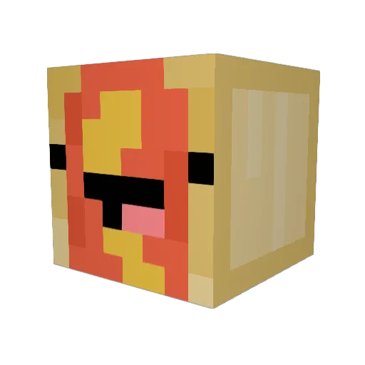 dclo1 Minecraft avatar head, 3D render
