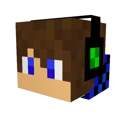 dcmaker Minecraft avatar head, 3D render