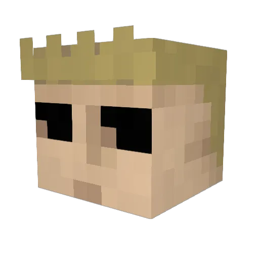 dcmay Minecraft avatar head, 3D render