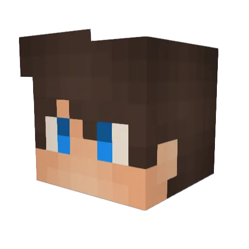 dcnc Minecraft avatar head, 3D render