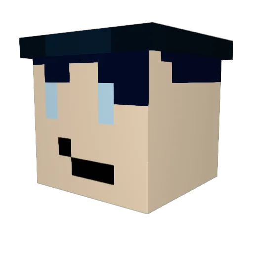 dcopter Minecraft avatar head, 3D render