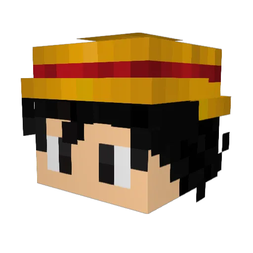 dcrmo Minecraft avatar head, 3D render