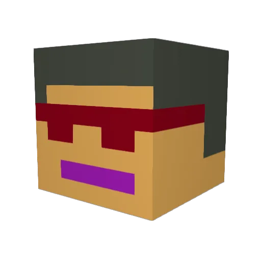 dcrock202 Minecraft avatar head, 3D render
