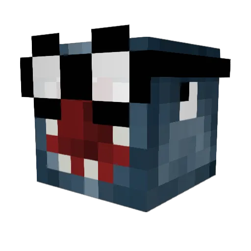 dcrsquid Minecraft avatar head, 3D render