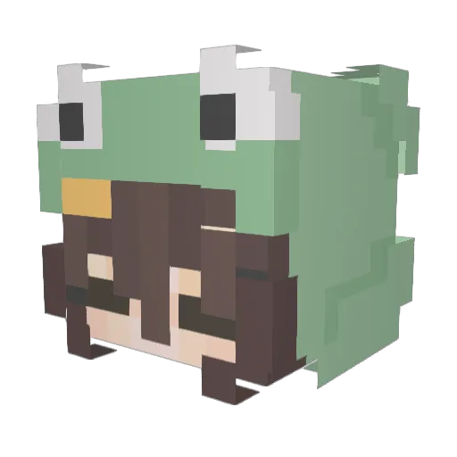 dcserva Minecraft avatar head, 3D render