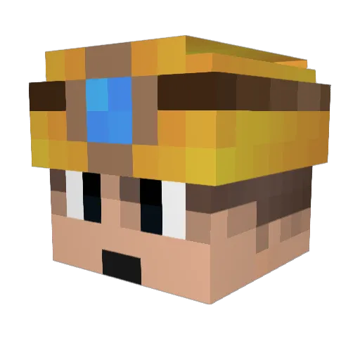 dctri Minecraft avatar head, 3D render