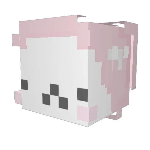 ddaddah Minecraft avatar head, 3D render