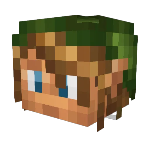ddahuy Minecraft avatar head, 3D render