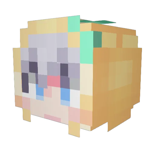 ddamany Minecraft avatar head, 3D render