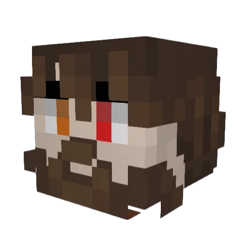 ddameion Minecraft avatar head, 3D render