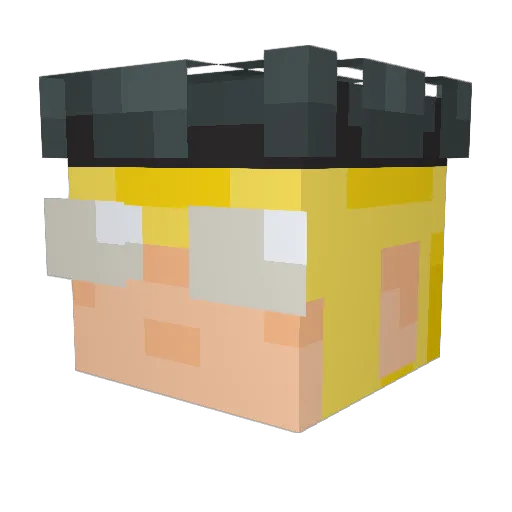 ddanei Minecraft avatar head, 3D render