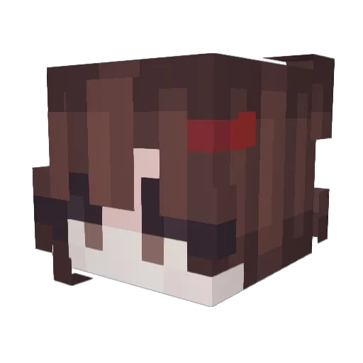 ddang_mo Minecraft avatar head, 3D render