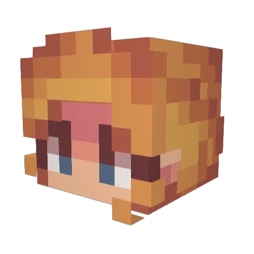 ddanykk Minecraft avatar head, 3D render