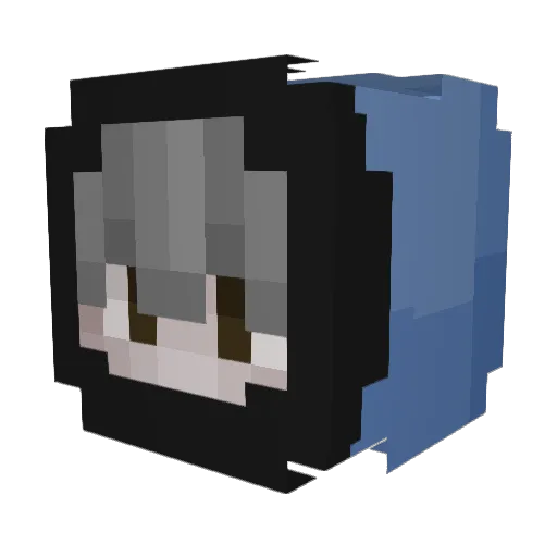 ddaww Minecraft avatar head, 3D render