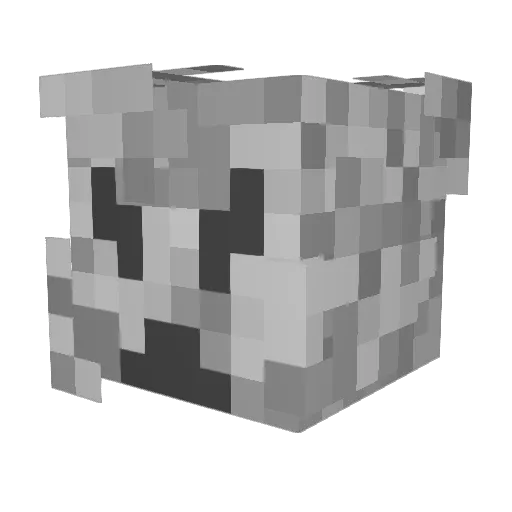 ddb58 Minecraft avatar head, 3D render