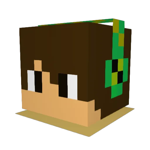 ddc2001 Minecraft avatar head, 3D render