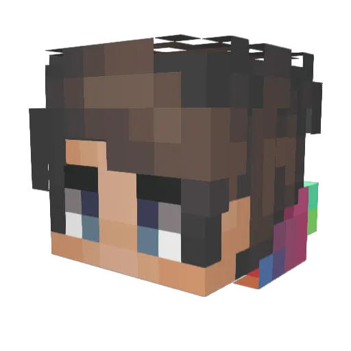 dddd3263 Minecraft avatar head, 3D render