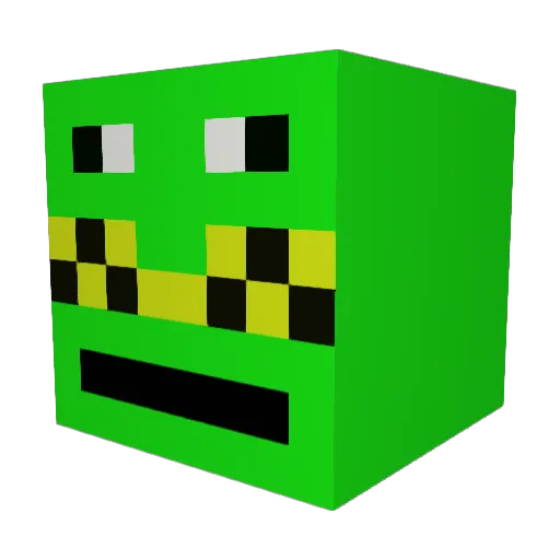 dddduub Minecraft avatar head, 3D render