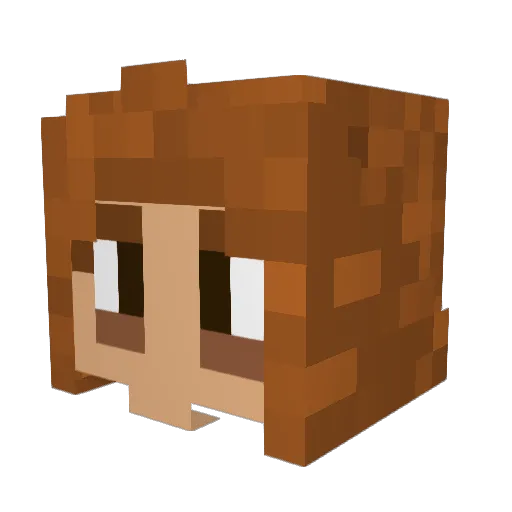 ddeha Minecraft avatar head, 3D render