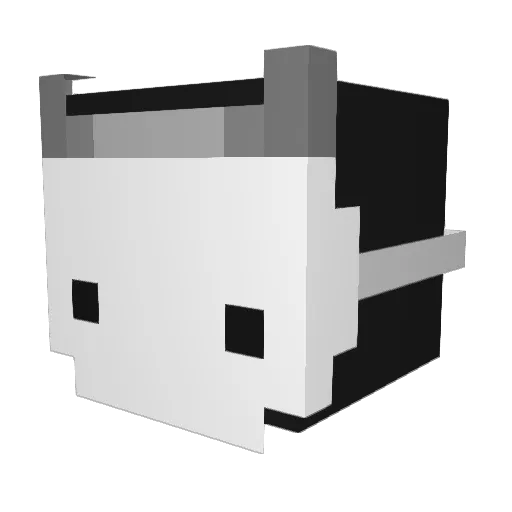 ddemonetized Minecraft avatar head, 3D render