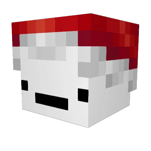 dderpe Minecraft avatar head, 3D render