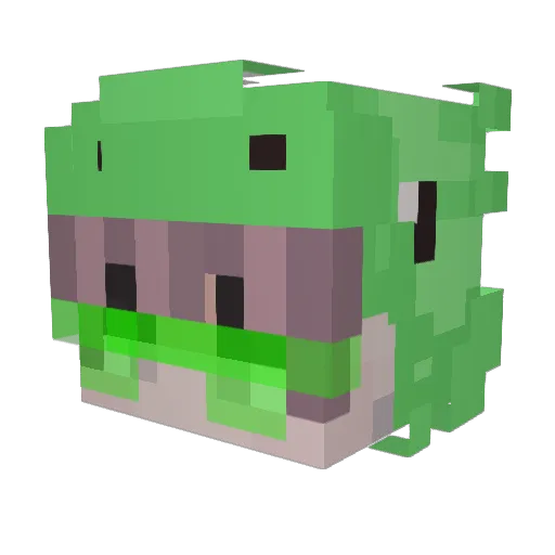 ddinky Minecraft avatar head, 3D render