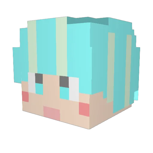 ddo32 Minecraft avatar head, 3D render