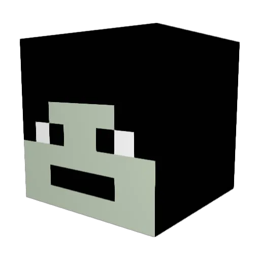 ddockddock Minecraft avatar head, 3D render