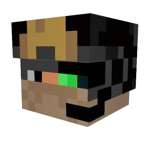 ddogx10 Minecraft avatar head, 3D render