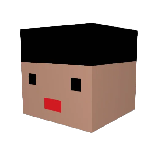 ddohap Minecraft avatar head, 3D render