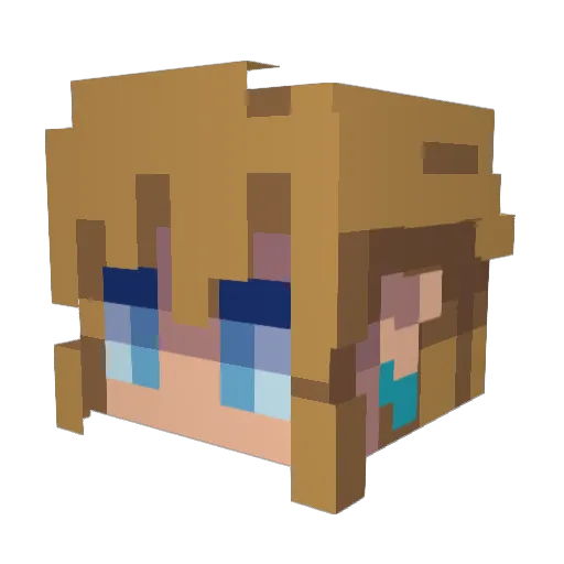 ddom Minecraft avatar head, 3D render
